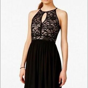 Halter Keyhole Lace Dress
